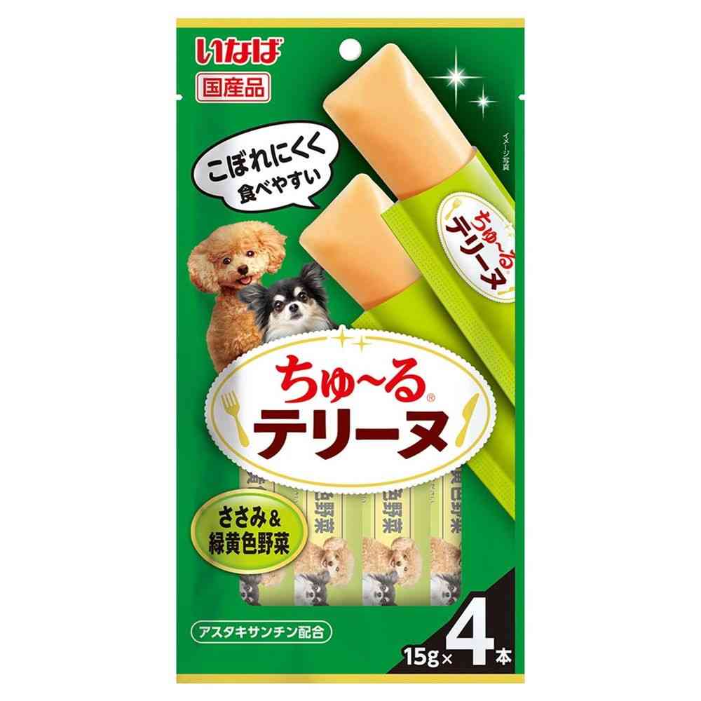 いなばペットフード ちゅ～るテリーヌ ささみ＆緑黄色野菜 15g×4本
