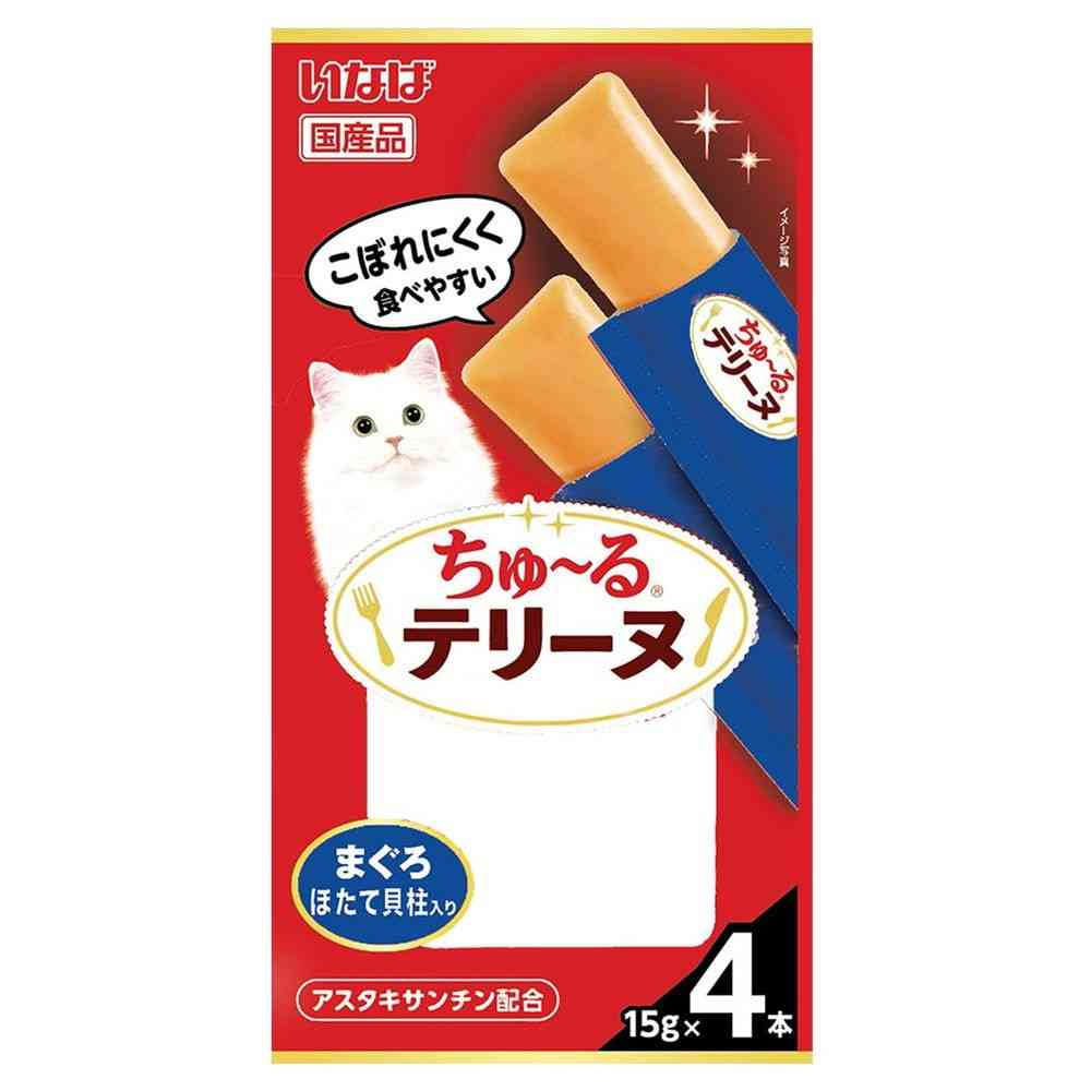 いなばペットフード CIAO ちゅ～るテリーヌ まぐろ ほたて貝柱入り 15g×4本