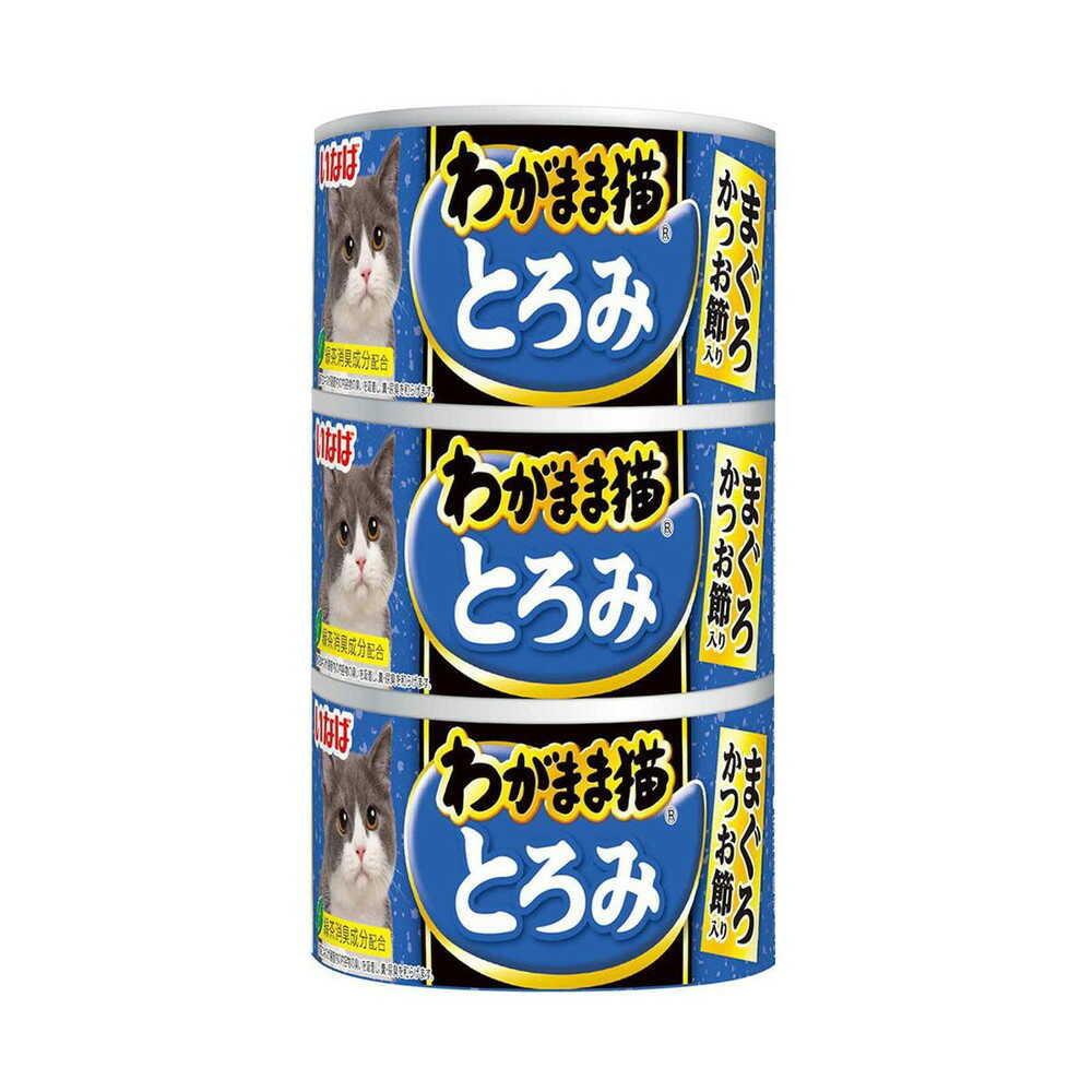 いなば わがまま猫 とろみ まぐろ かつお節入り 140g×3缶
