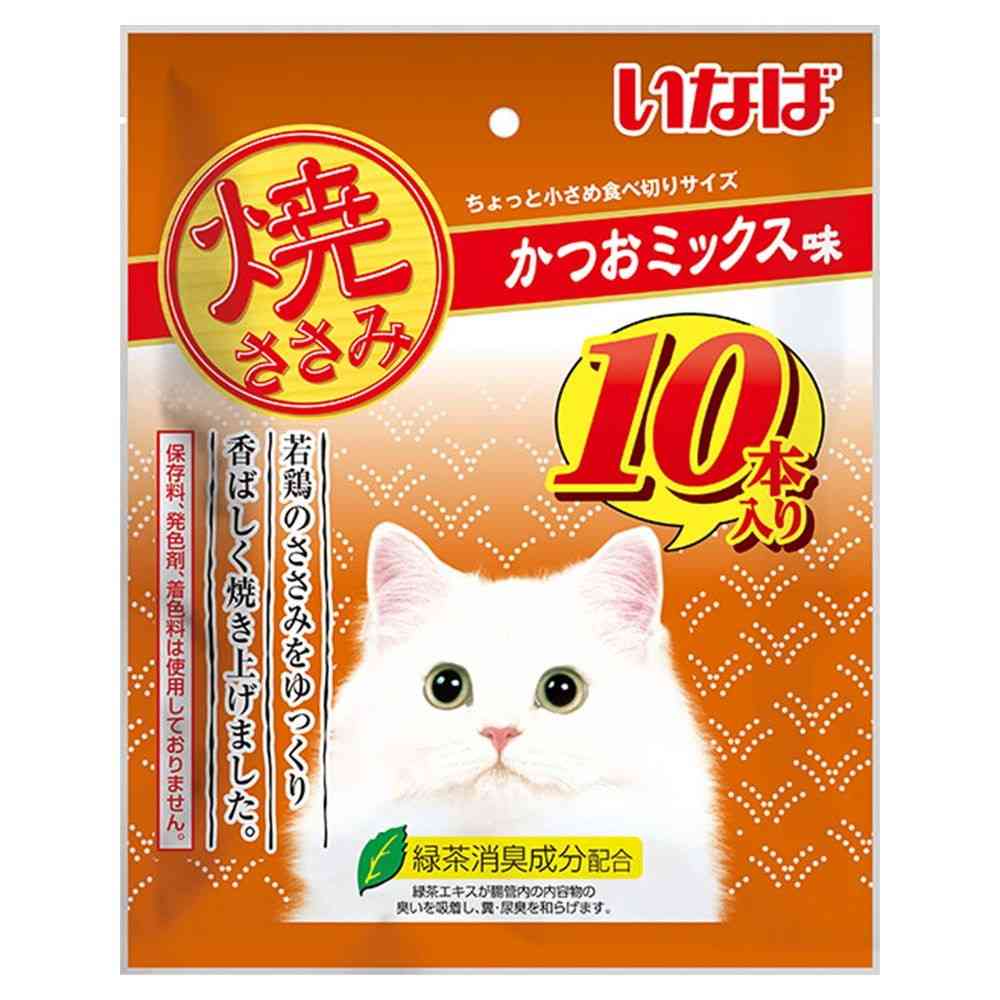 いなばペットフード 焼ささみ かつおミックス味 10本