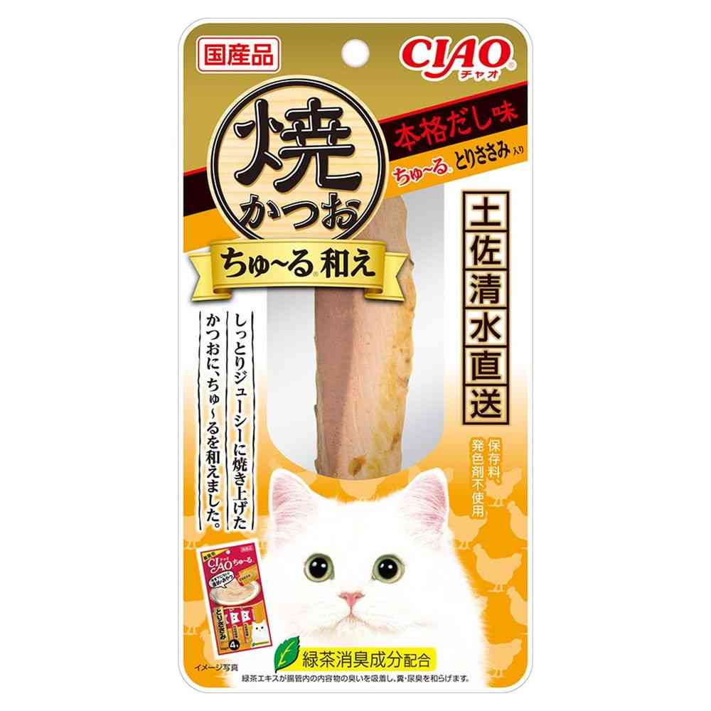 いなばペットフード CIAO 焼かつおちゅ～る和え 本格だし味 ちゅ～るとりささみ入り 1本
