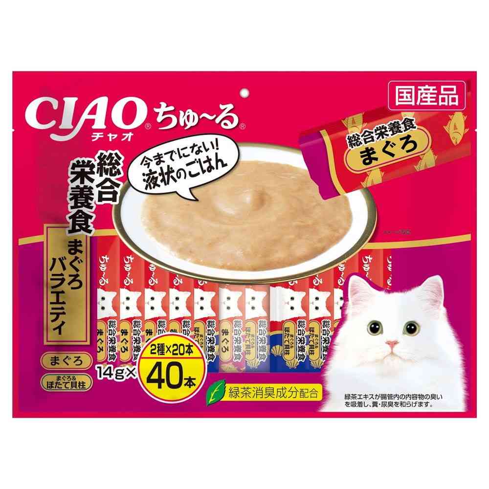 いなばペットフード CIAO ちゅ～る 総合栄養食 まぐろバラエティ 14g×40本