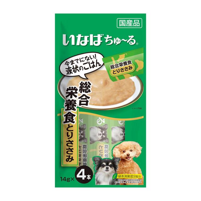いなば ちゅ～る総合栄養食とりささみ 犬用 14g×4本