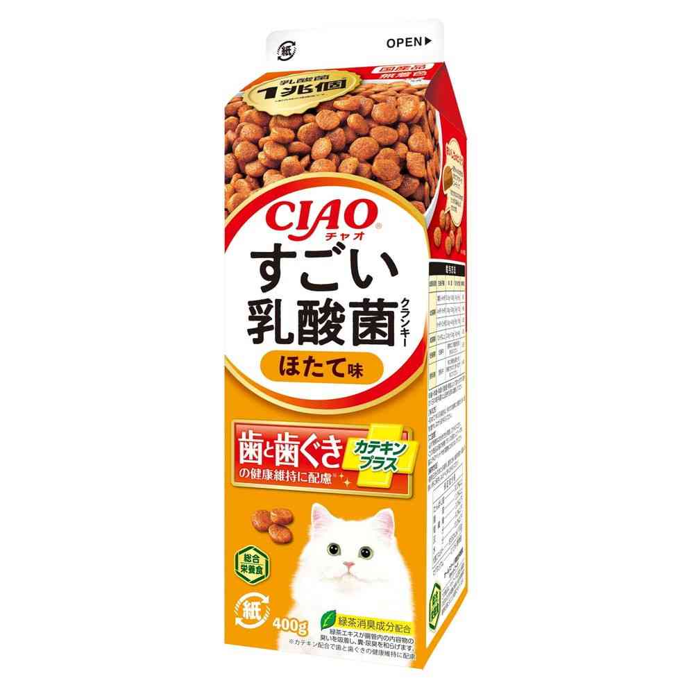 いなばペットフード すごい乳酸菌 クランキー牛乳パック ほたて味 400g   [3個セット]