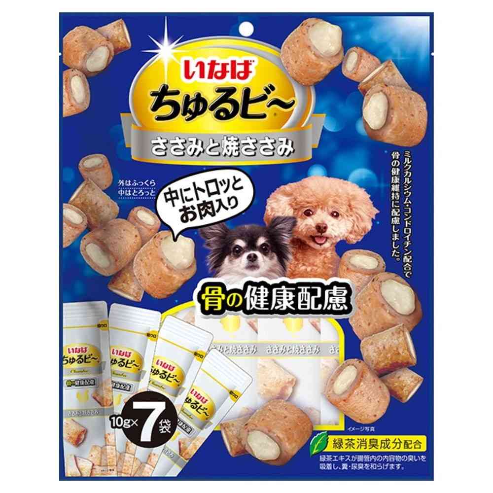 いなばペットフード いなば ちゅるビ～ ささみと焼ささみ 骨の健康配慮 10g×7袋   [4個セット]