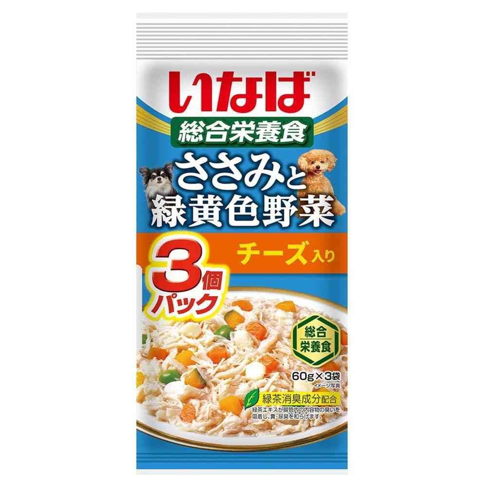 いなばペットフード ささみと緑黄色野菜 チーズ入り 60g×3袋