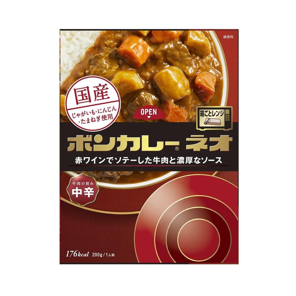 ◆大塚食品 ボンカレー ネオ 中辛  200g   [10個セット]