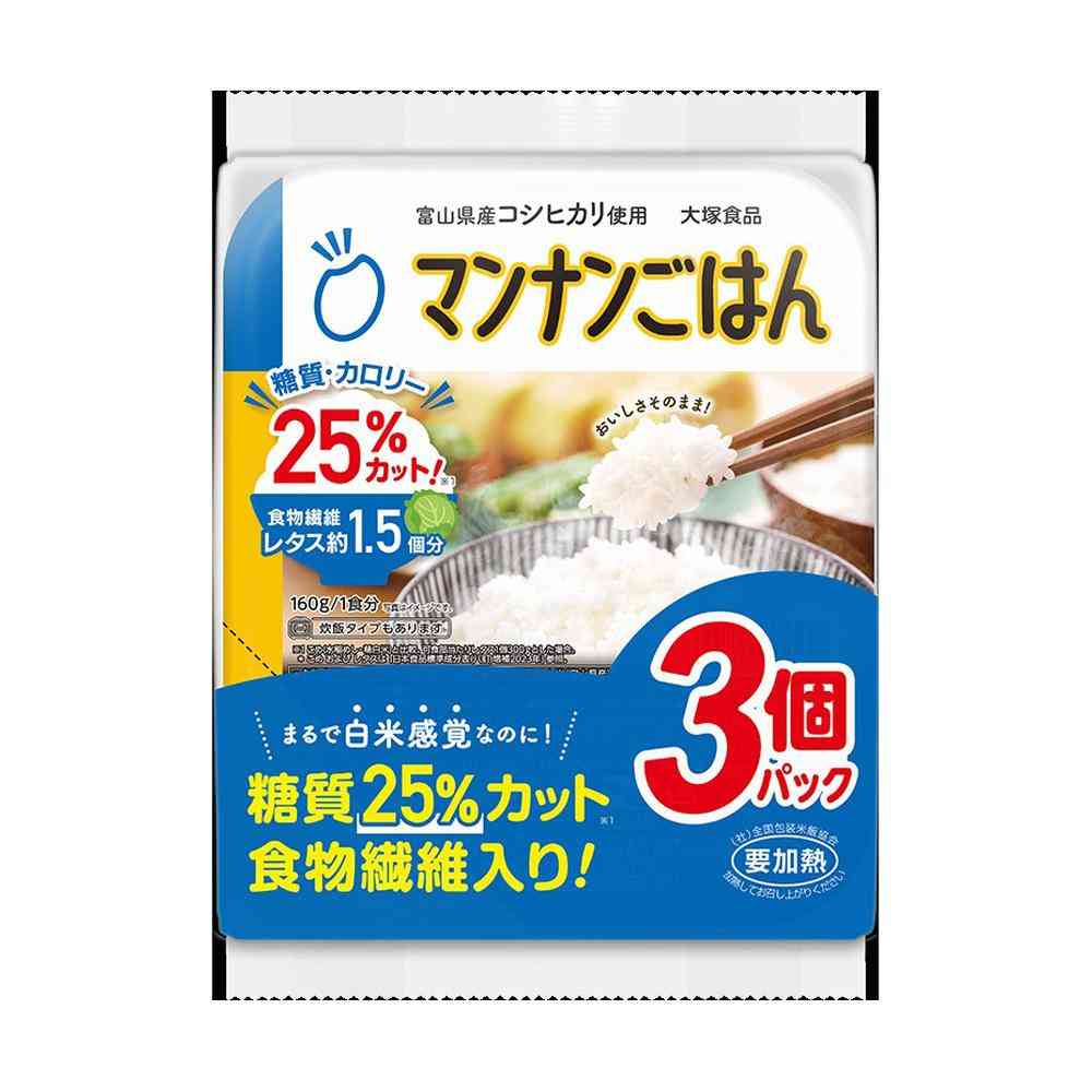 ◆大塚食品 マンナンごはん 160g×3   [16個セット]