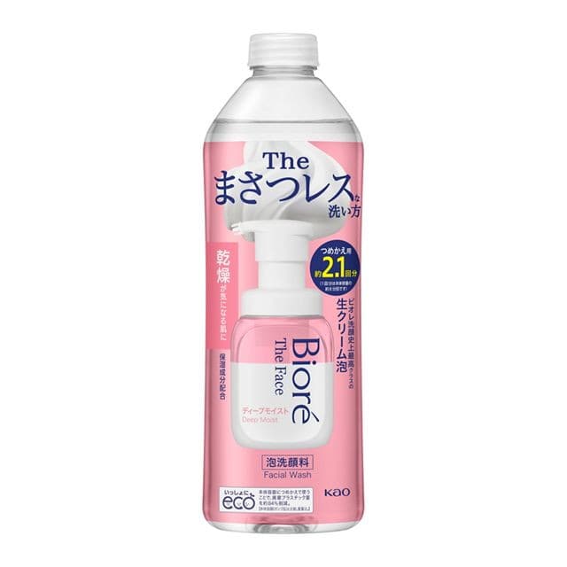 花王 ビオレ ザフェイス 泡洗顔 ディープモイスト 詰め替え  340ml