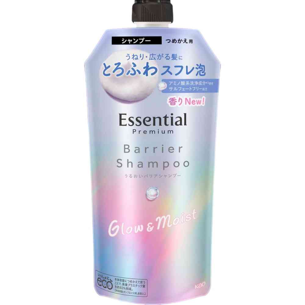花王 エッセンシャル プレミアム うるおいバリアシャンプー グロウ＆モイスト つめかえ用 340ml