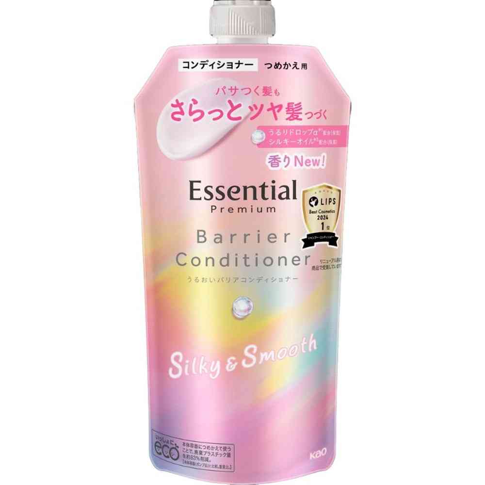 花王 エッセンシャル プレミアム うるおいバリアコンディショナー シルキー＆スムース つめかえ用 340ml