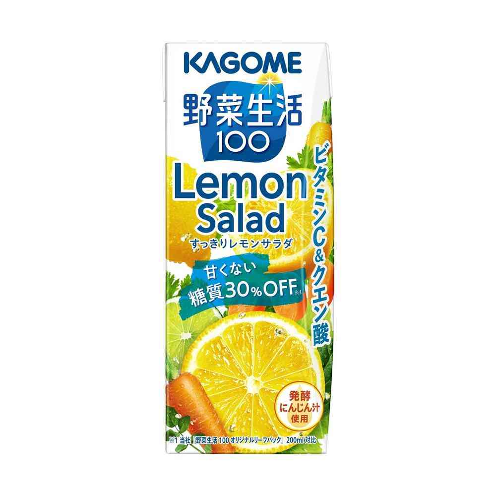 ◆カゴメ 野菜生活 100 すっきりレモンサラダ 200ml   [24個セット]