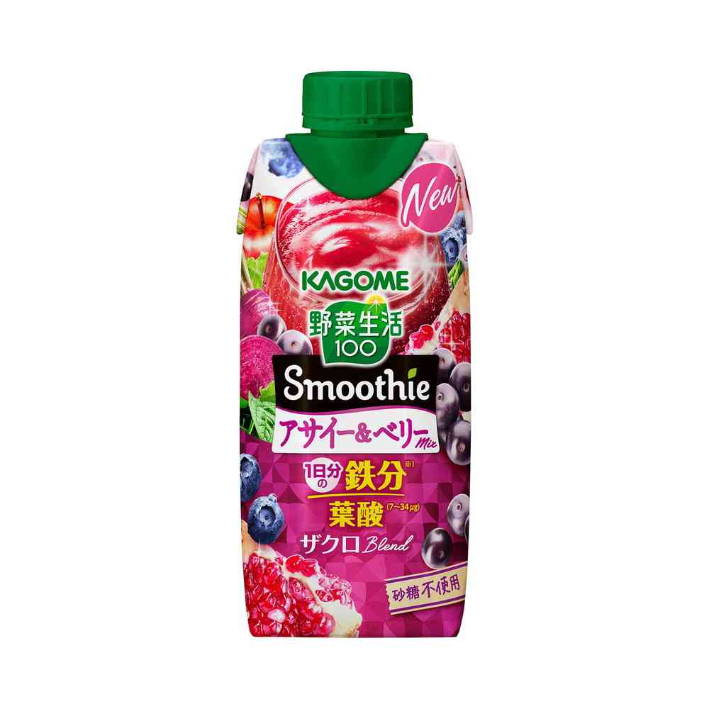 ◆カゴメ 野菜生活スムージー アサイー＆ベリー 330ml   [12個セット]