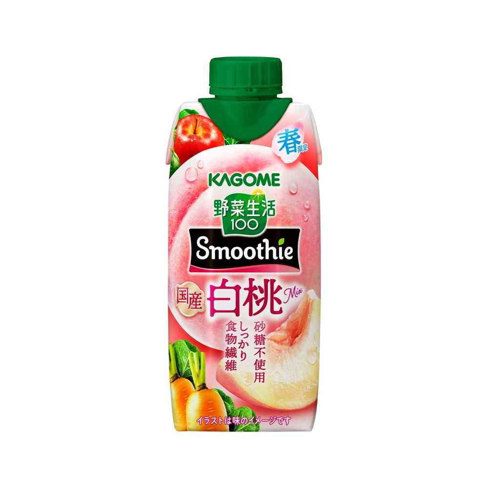 ◆カゴメ 野菜生活スムージー 国産白桃mix 330ml