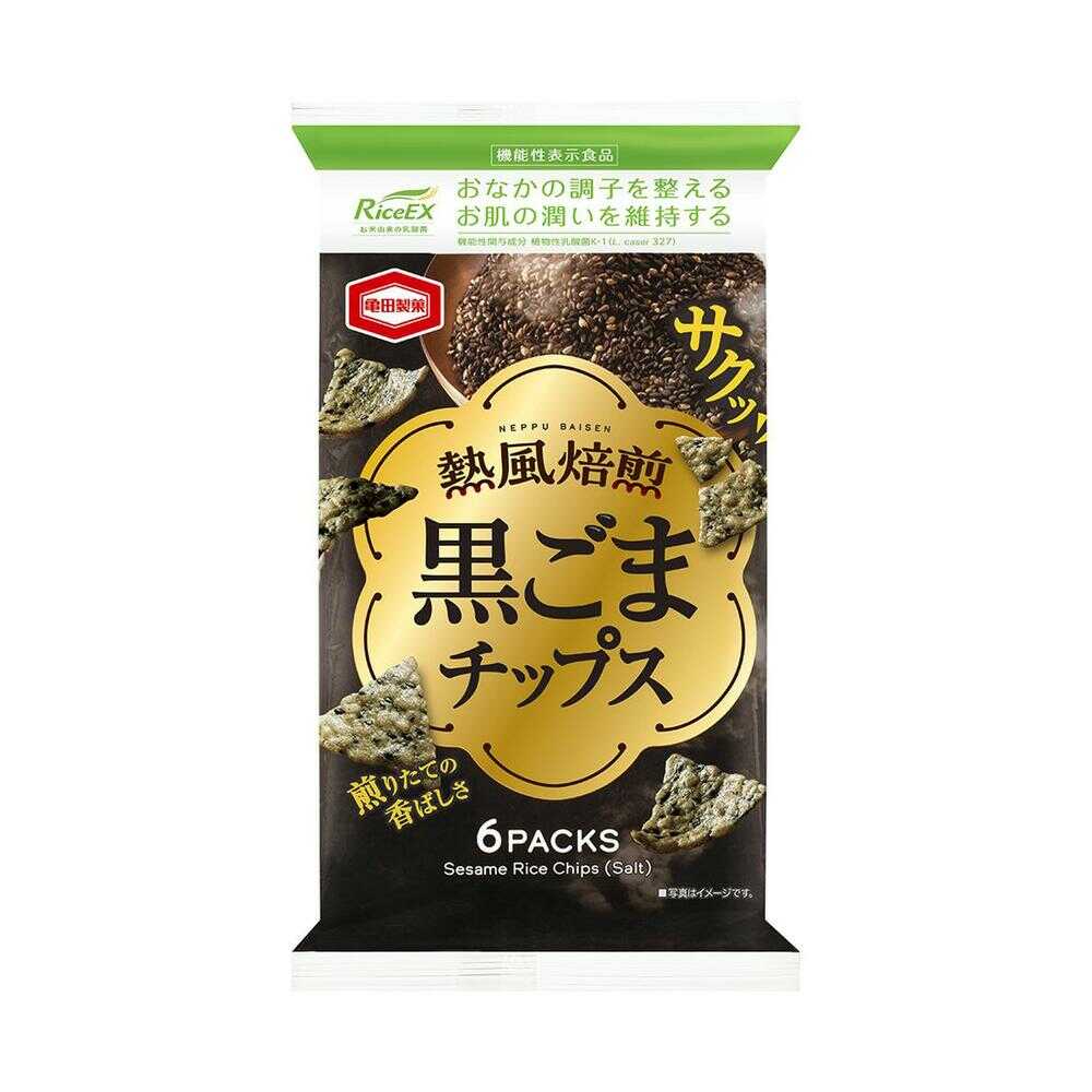 ◆亀田製菓 熱風焙煎黒ごまチップス 60g   [12個セット]