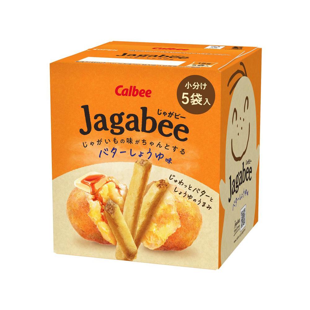◆カルビー Jagabee（じゃがビー)バターしょうゆ味 75g (15g×5袋)   [12個セット]