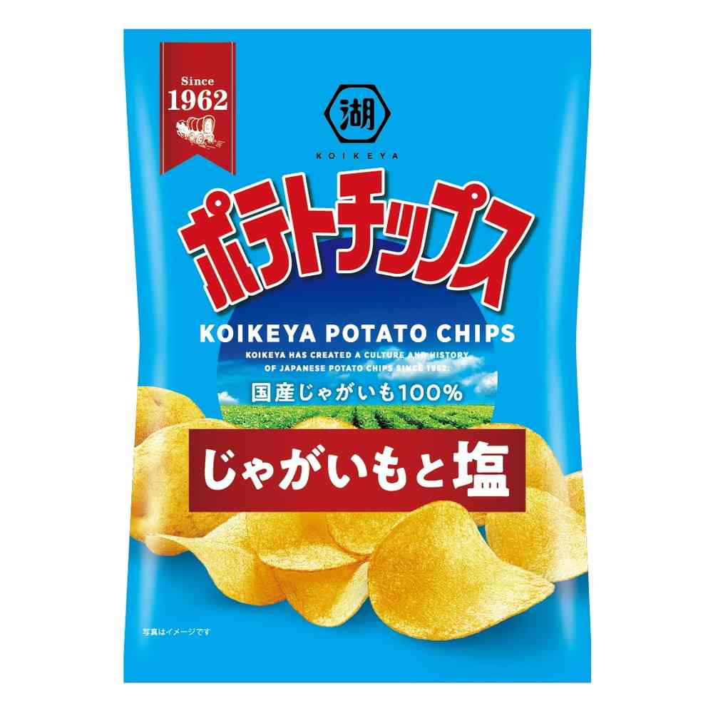 ◆湖池屋 ポテトチップス じゃがいもと塩 55g [12個セット]