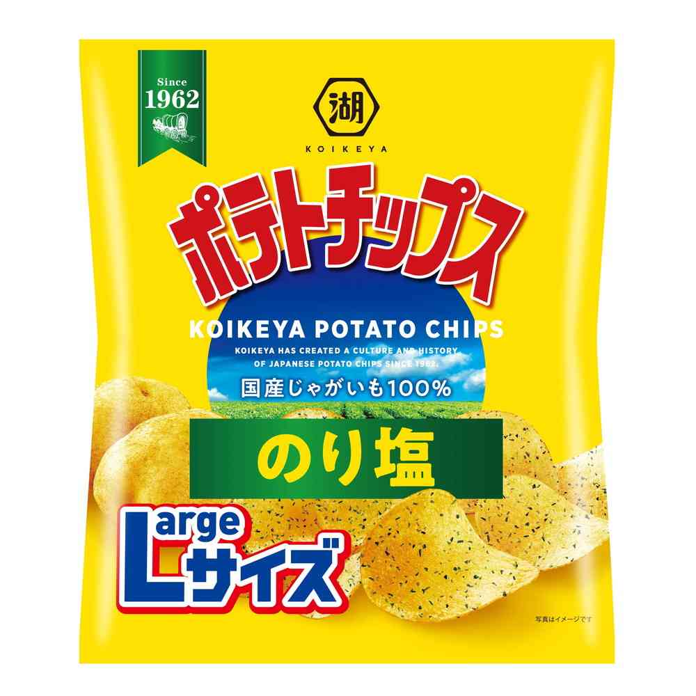 ◆湖池屋 Largeサイズポテトチップス のり塩 112g [12個セット]