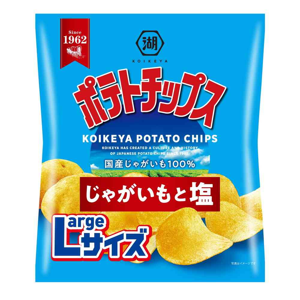 ◆湖池屋 Largeサイズポテトチップス いもと塩 112g [12個セット]