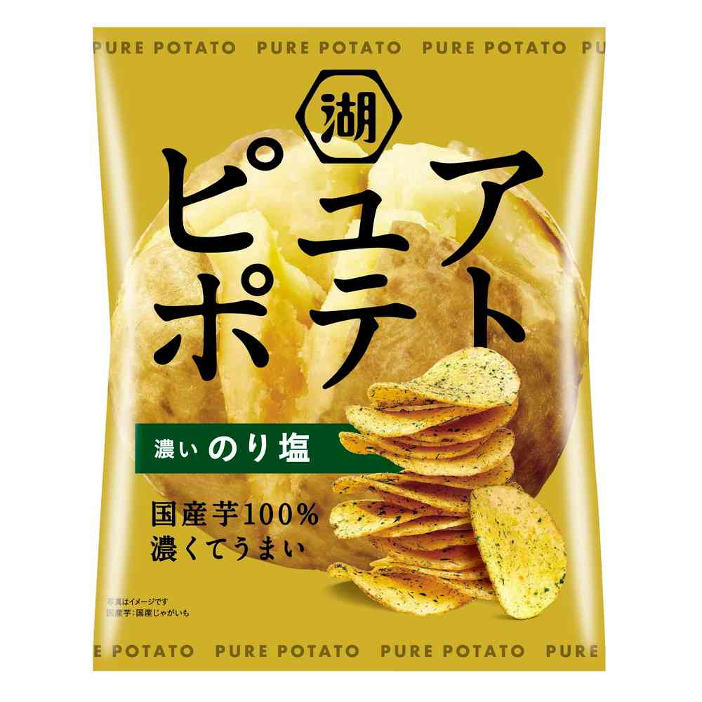 ◆湖池屋 ピュアポテト 濃いのり塩 52g   [12個セット]