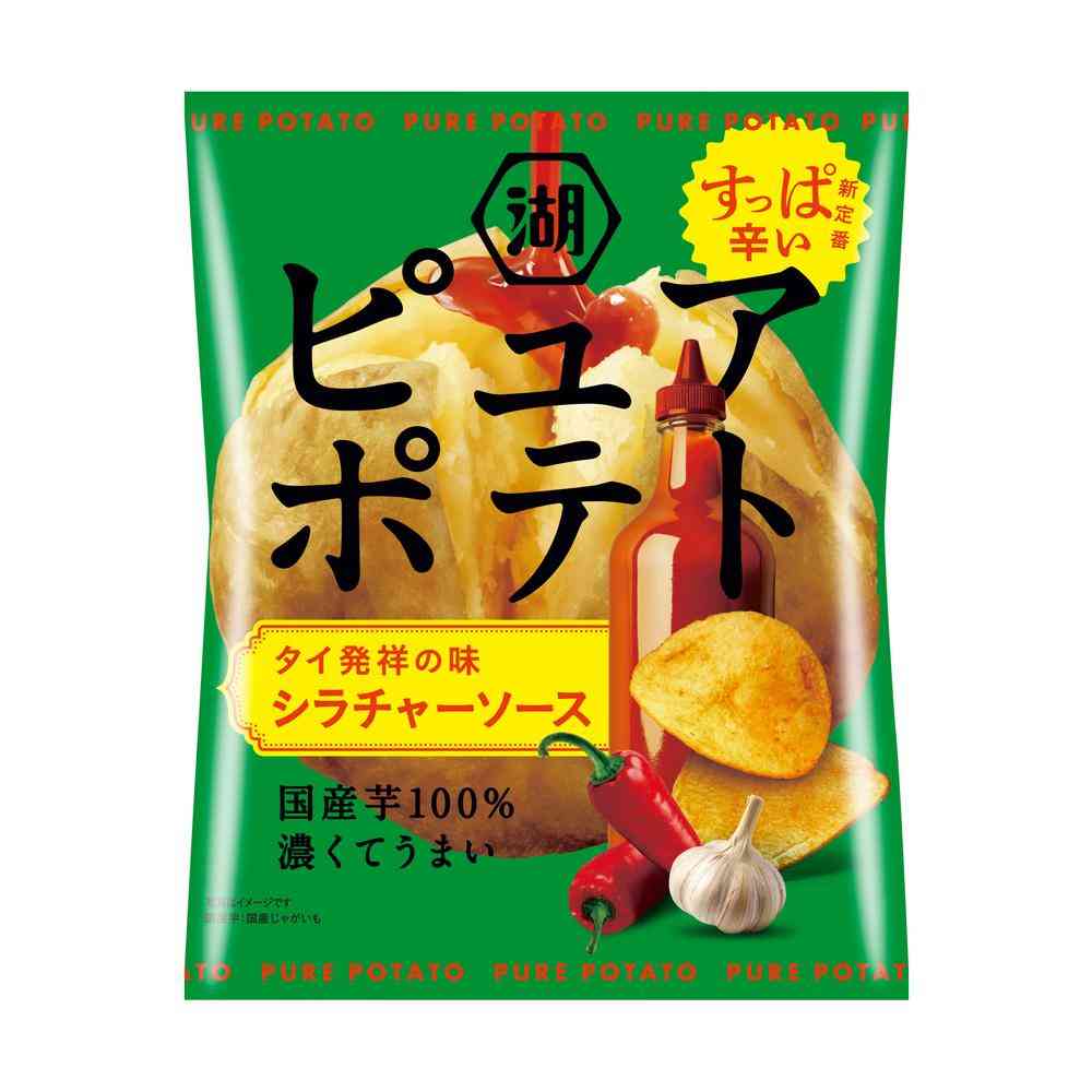 ◆湖池屋 ピュアポテト シラチャーソース 52g   [12個セット]