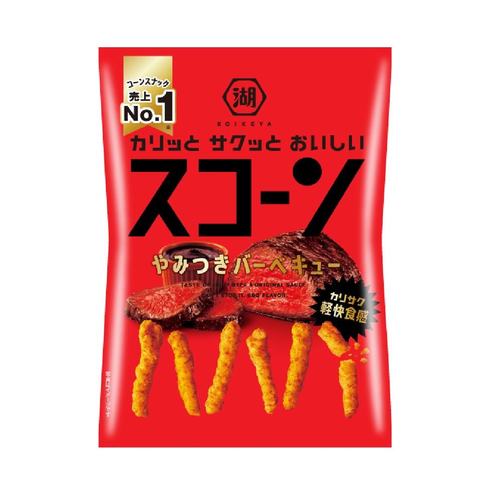 ◆湖池屋 スコーンやみつきバーベキュー 73g   [12個セット]