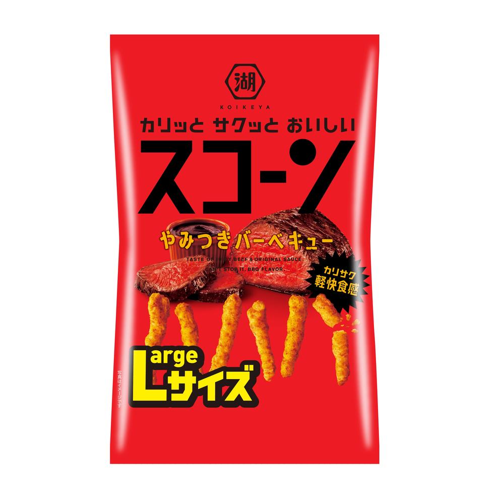 ◆湖池屋 Largeサイズスコーンやみつきバーベキュー 170g   [12個セット]