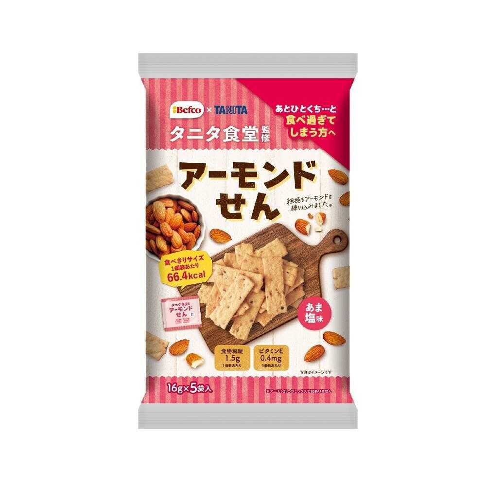 ◆栗山米菓 タニタ食堂監修のアーモンドせん 80g   [12個セット]
