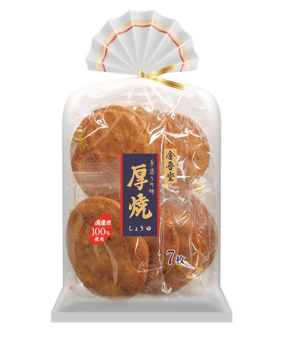 ◆金吾堂 厚焼しょうゆ 7枚【12個セット】