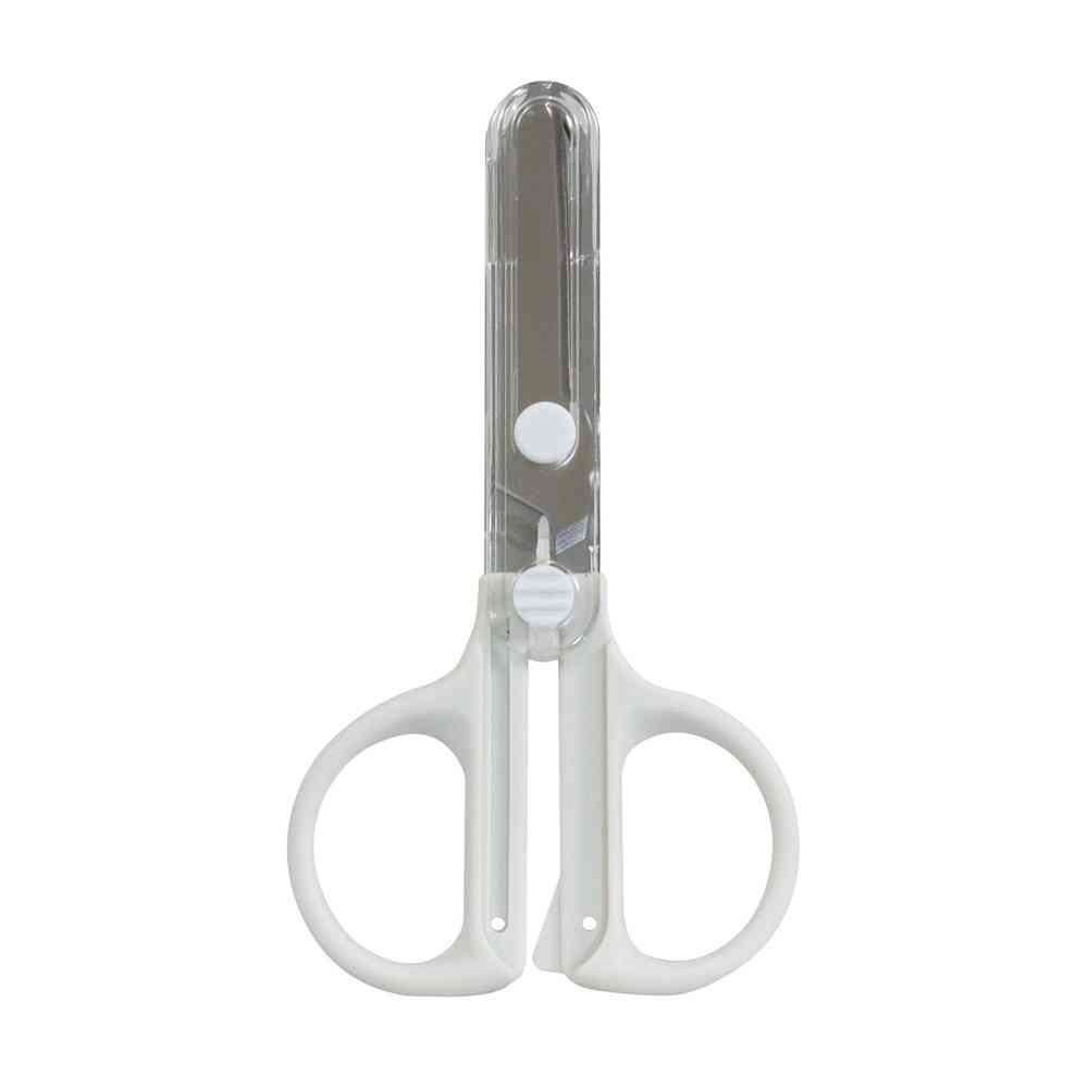 クツワ キャップ一体 コンパクトはさみ（ホワイト）