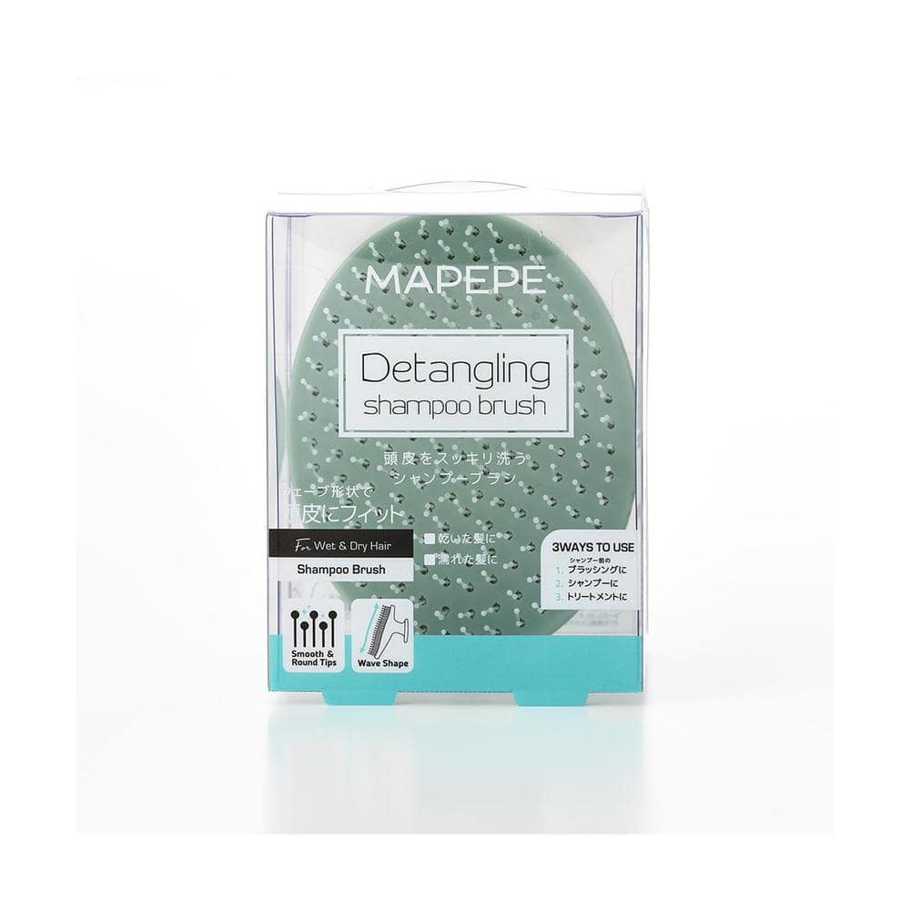 シャンティ マペペ デタングリングシャンプーブラシ グレイッシュミント 1個