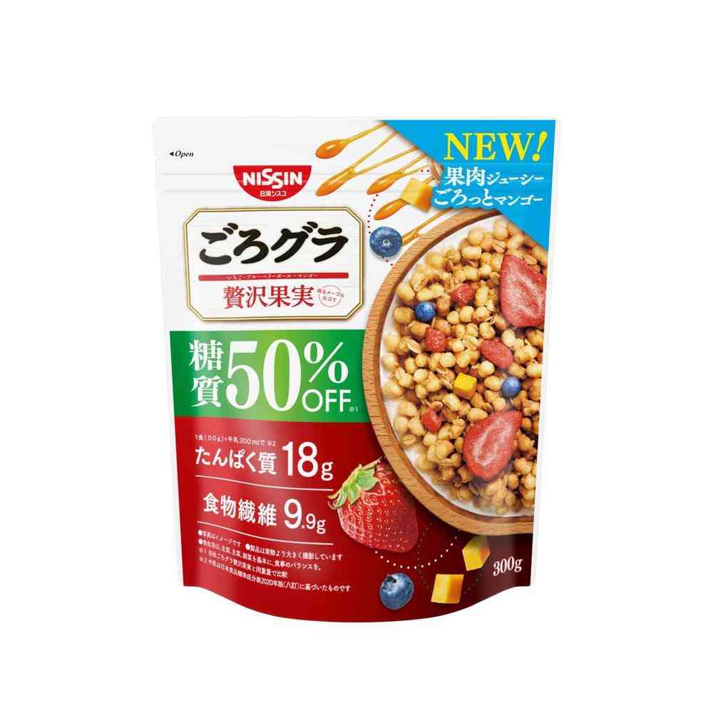 ◆シスコ ごろグラ 糖質50％オフ 贅沢果実 300g [6個セット]