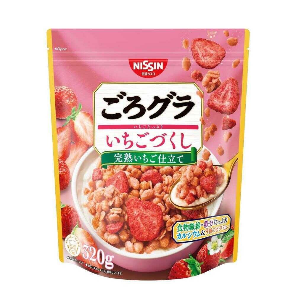 ◆[機能性表示食品]日清シスコ ごろグラ いちごづくし 320g   [6個セット]