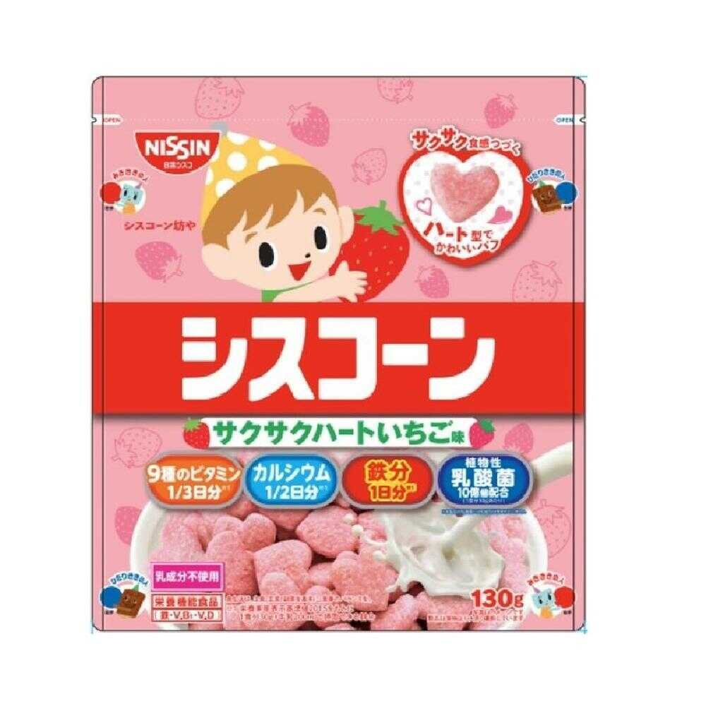 ◆日清シスコ シスコーンサクサクハートいちご味 130g   [8個セット]