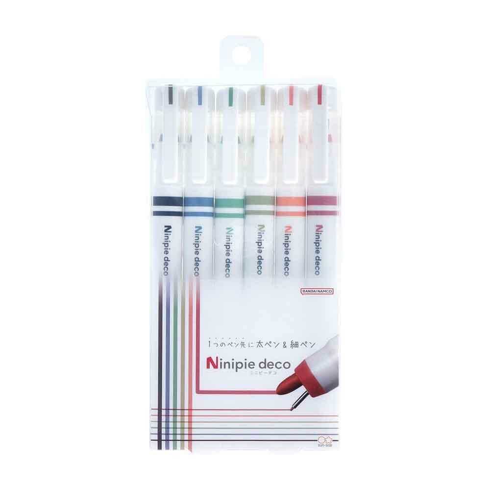 サンスター文具 Ninipie deco（ニニピーデコ） 6本セットA