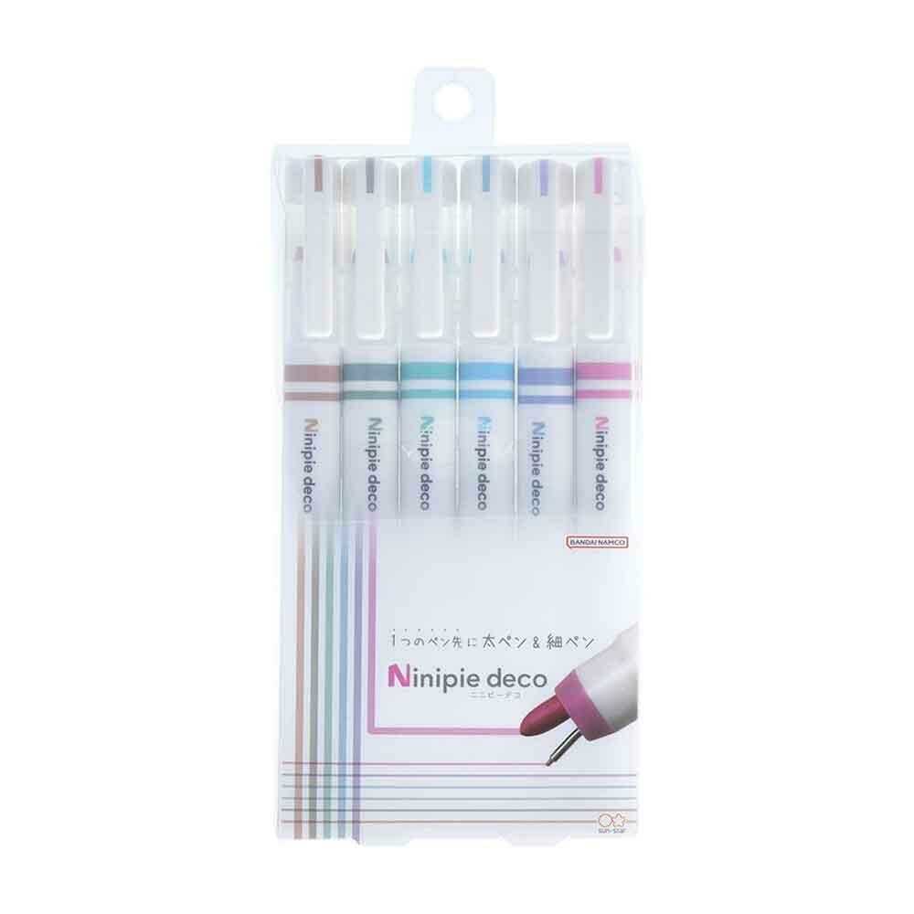 サンスター文具 Ninipie deco（ニニピーデコ） 6本セットB