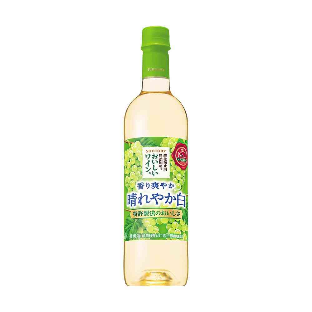 サントリー 酸化防止剤無添加のおいしいワイン。白 ペット720ml【12個セット】