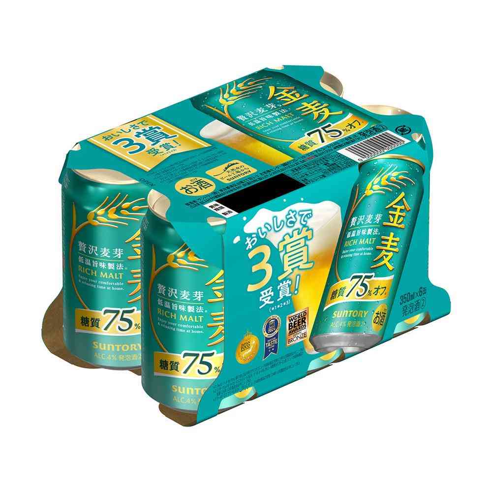 サントリー 金麦〈糖質75％オフ〉350ml×6本