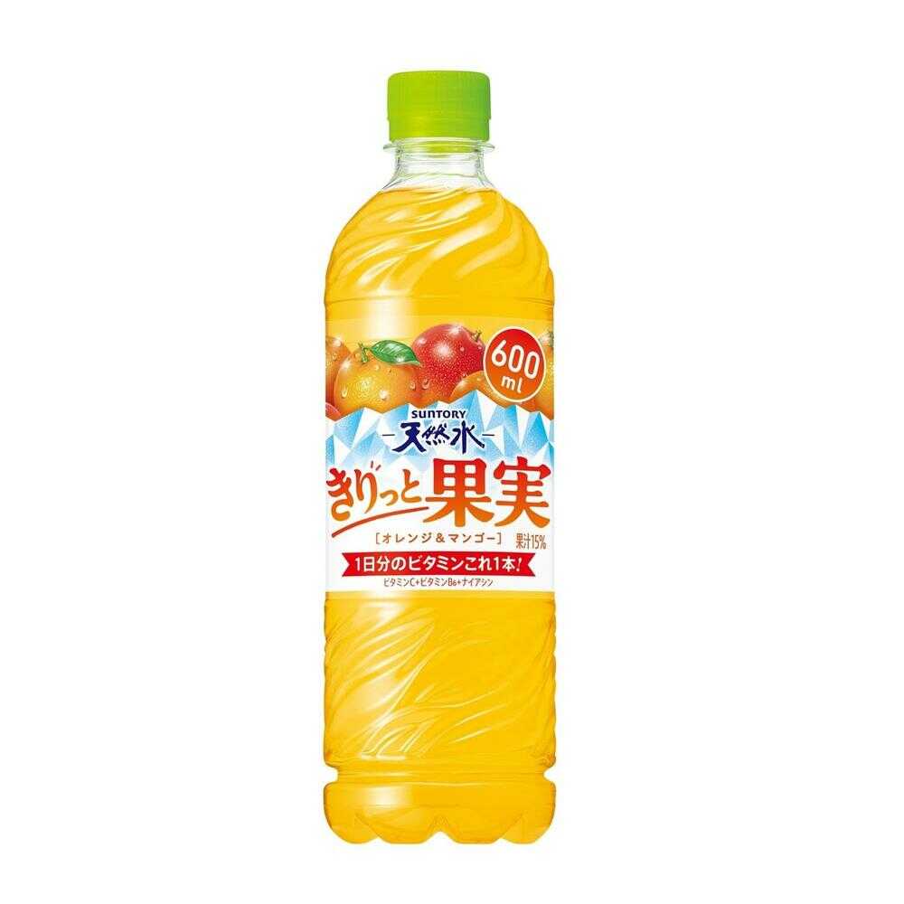 ◆サントリー天然水 きりっと果実 オレンジ＆マンゴー 600ml   [24個セット]