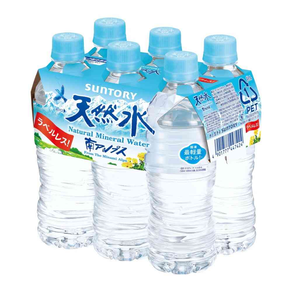 ◆サントリー 天然水550ml ラベルレス550mlx6本【4個セット】