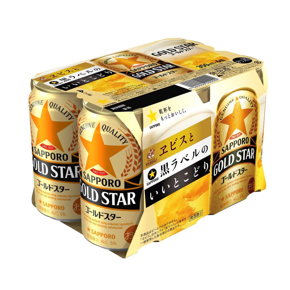 サッポロ GOLD STAR（ゴールドスター） 350ml×6本   [4個セット]