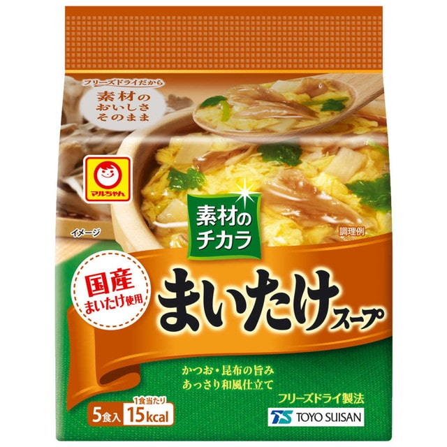 ◆マルちゃん 素材のチカラまいたけスープ5食パック 21.5G【6個セット】