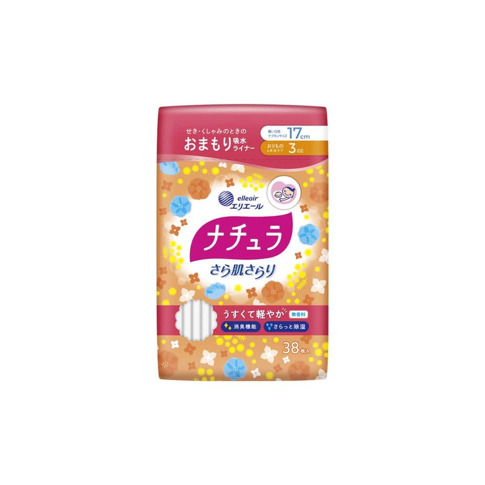 大王製紙 ナチュラさら肌軽やか吸水ライナー 17cm 3cc 38枚