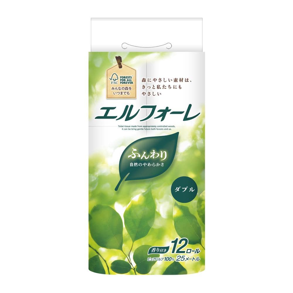 大王製紙 エルフォーレ トイレット ダブル 12ロール【6個セット】