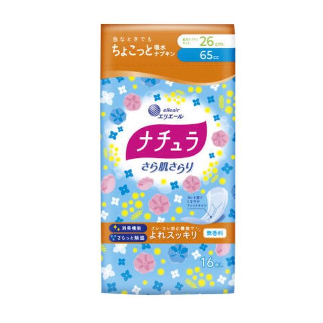 ナチュラ よれスッキリ吸水ナプキン 16枚（65cc）