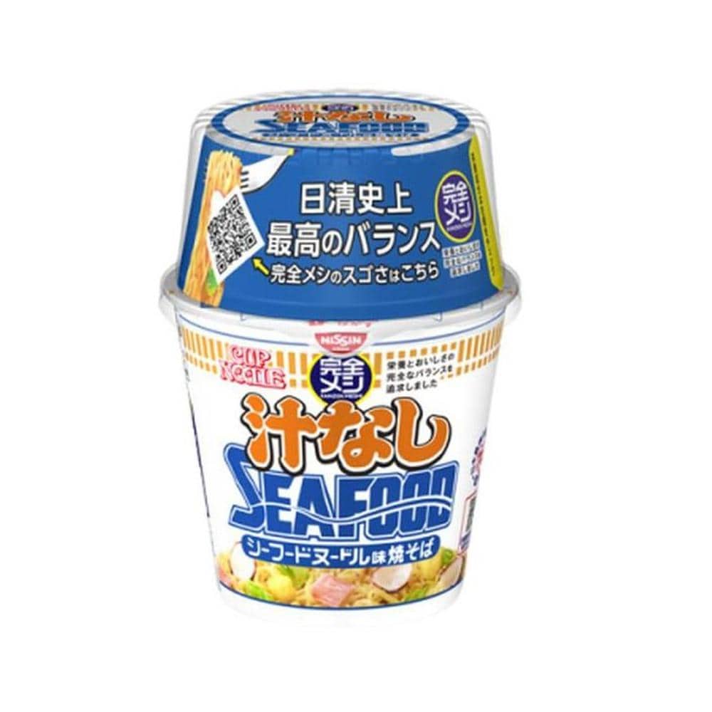◆日清食品 完全メシ カップヌードル 汁なし シーフードヌードル 111g [6個セット]