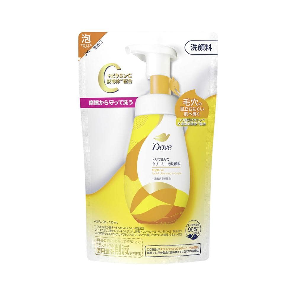 ダヴ トリプルVC クリーミー泡洗顔料 つめかえ用 125ml
