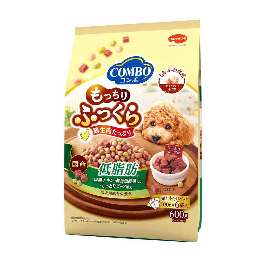 日本ペットフード コンボ ドッグ もっちりふっくら 低脂肪 600g（100g×6袋）