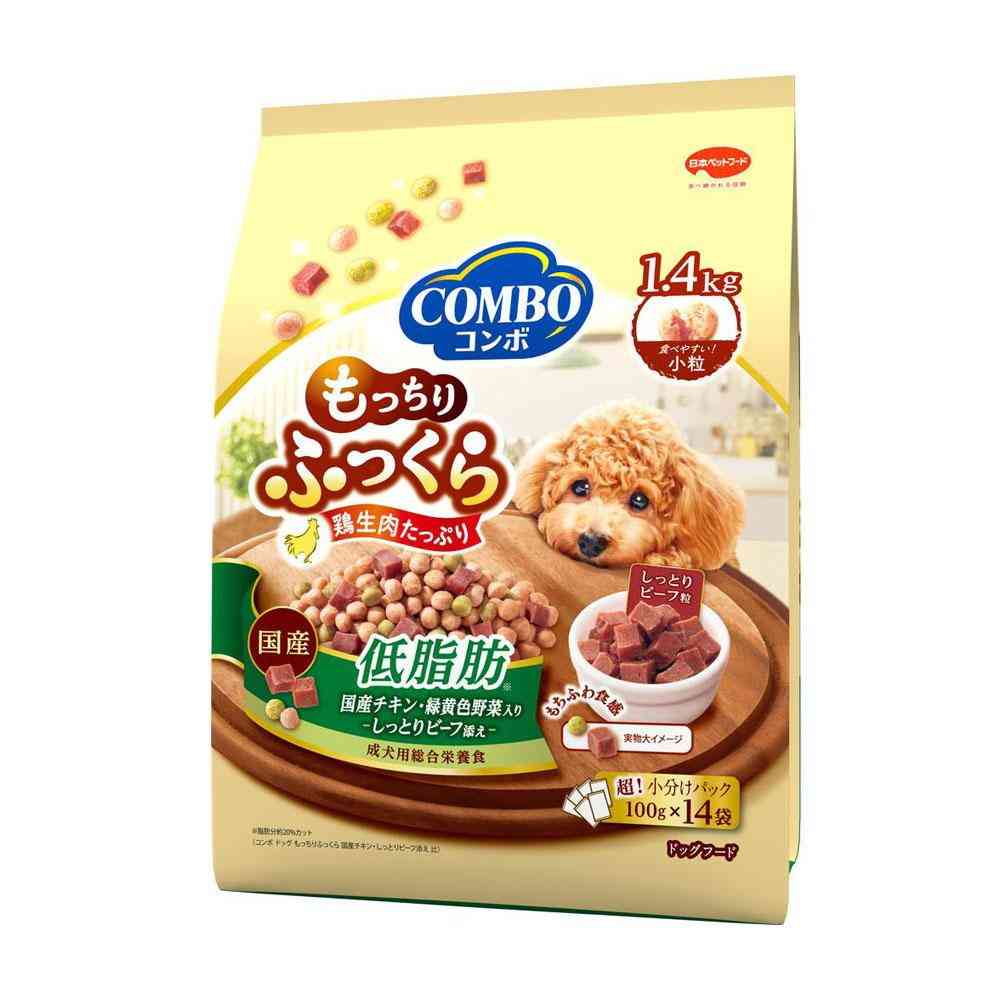 日本ペットフード コンボ ドッグ もっちりふっくら 低脂肪 1.4kg（100g×14袋）