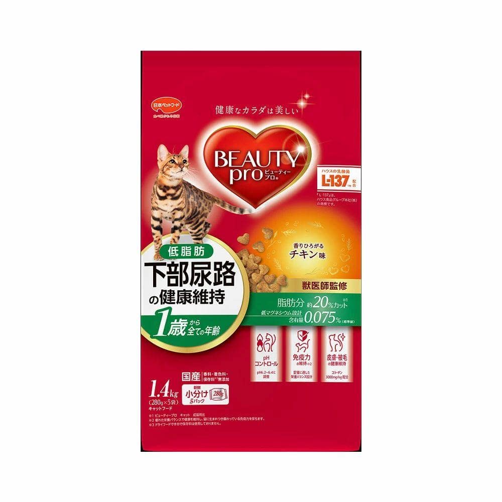 ビューティプロ猫下部尿路低脂肪チキン 1.4kg